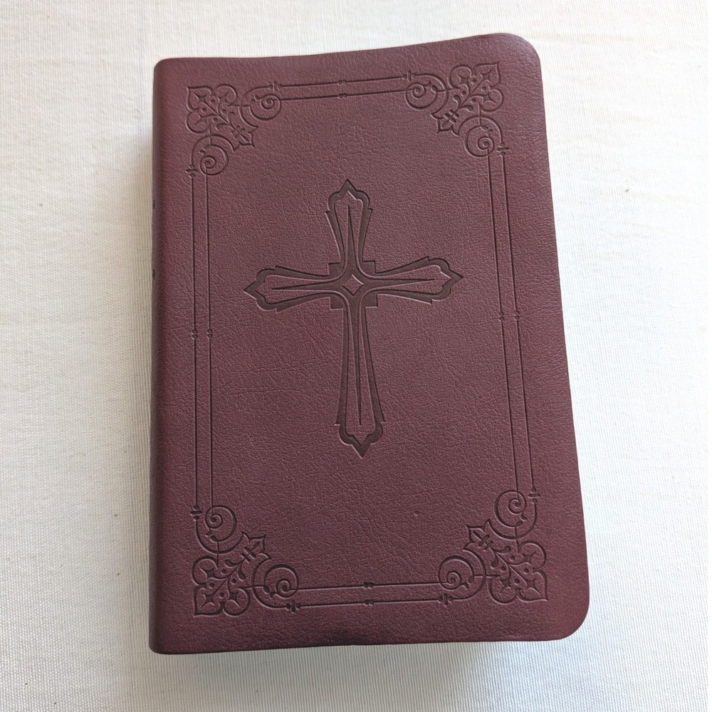 Zondervan NIV Holy Bible Small Burgundy Excellent Italian Duo-Tone Compact